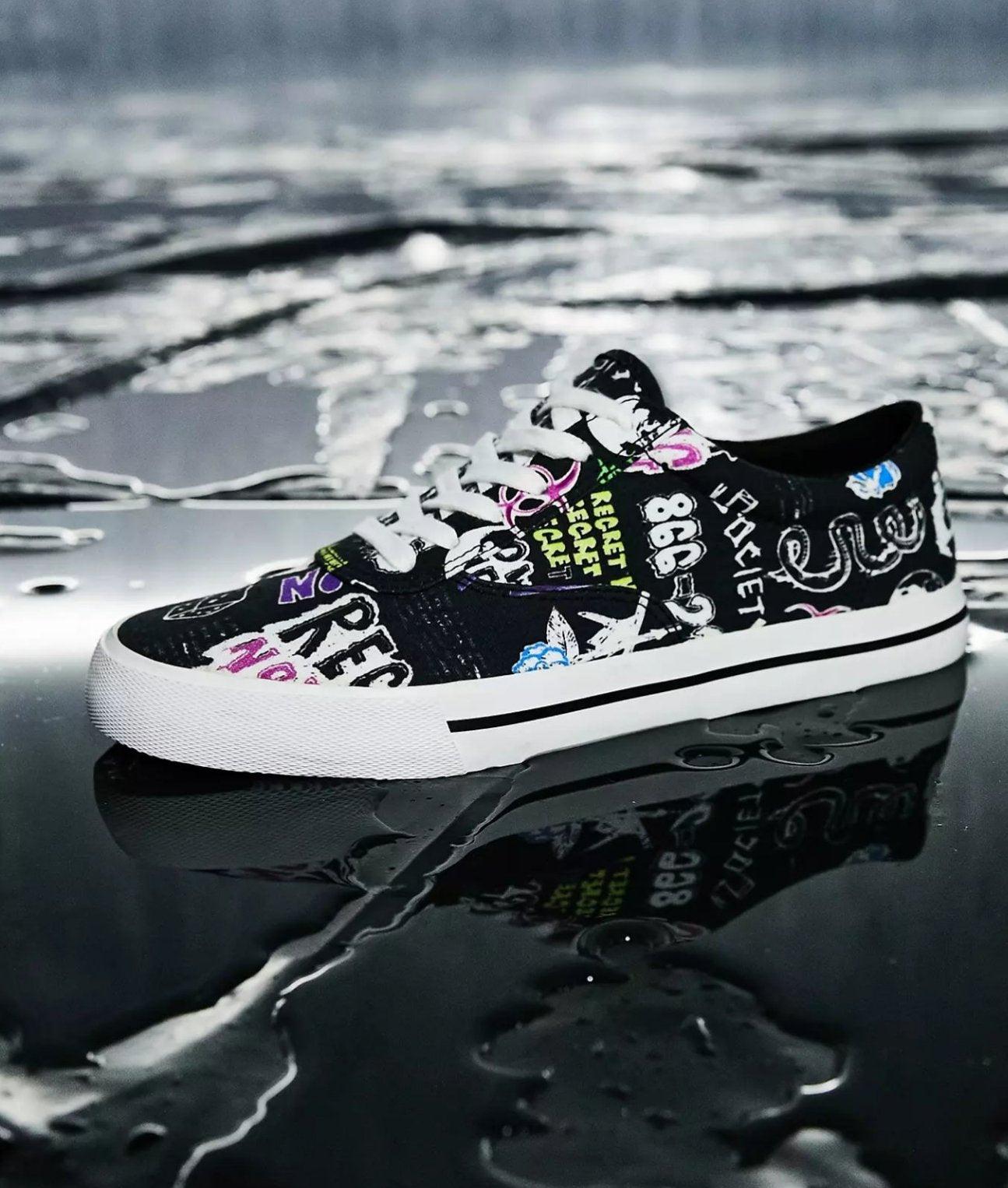 Basket imprimé style skateboard